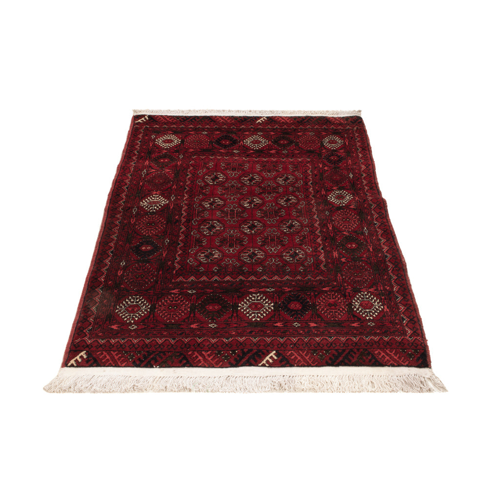 Afghan Teppich - 119 x 77 cm - dunkelrot