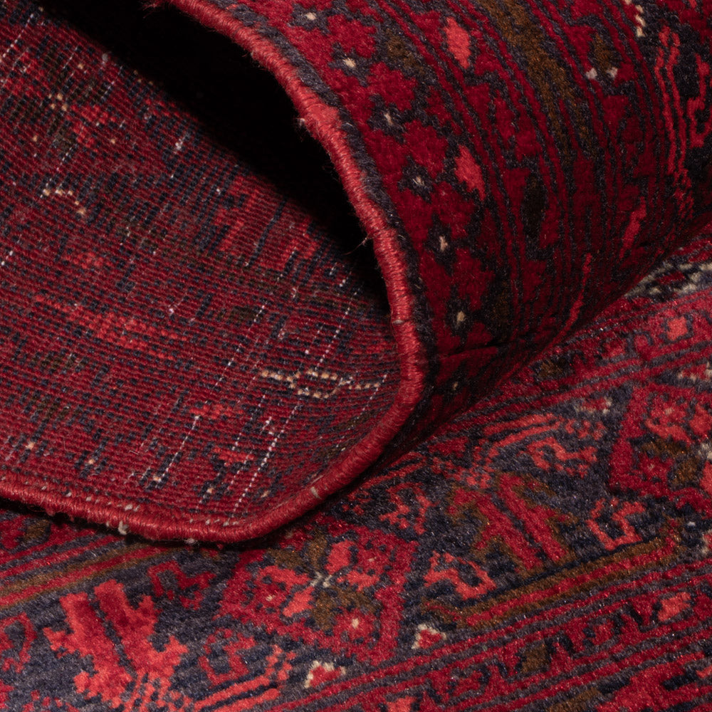 Afghan Teppich - 118 x 57 cm - dunkelrot