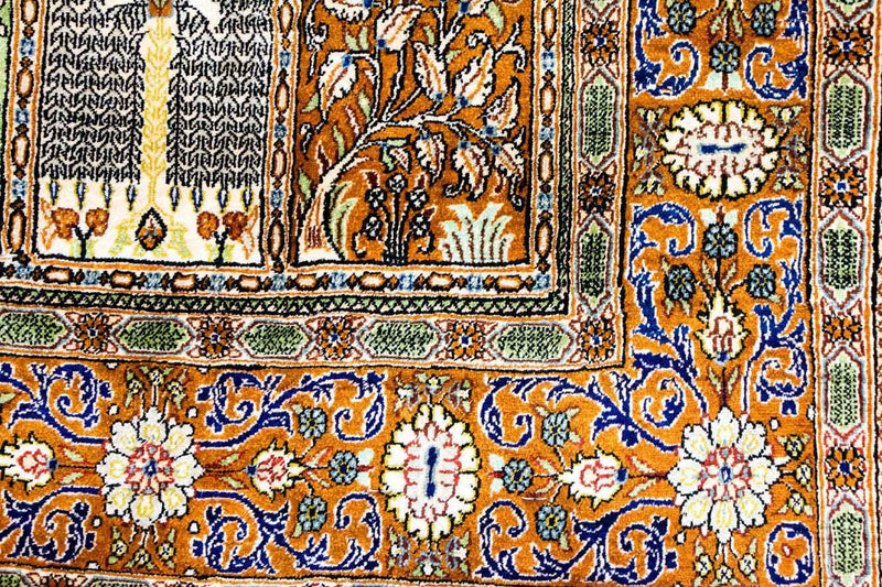 Seidenteppich - Ghom Seide - Premium 152 x 101 cm Teppichbrücke