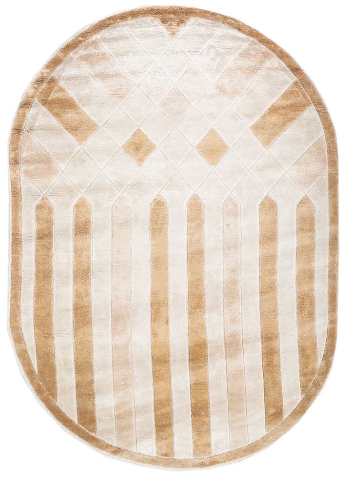 Designer Teppich oval - 270 x 180 cm - braun
