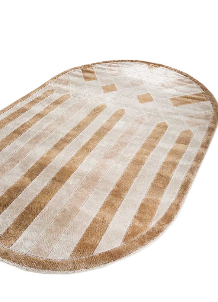 Designer Teppich oval - 270 x 180 cm - braun
