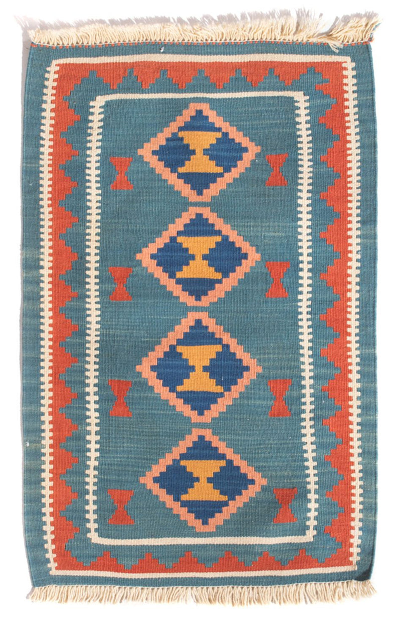 Kelim Teppich - Oriental - 96 x 63 cm - mehrfarbig