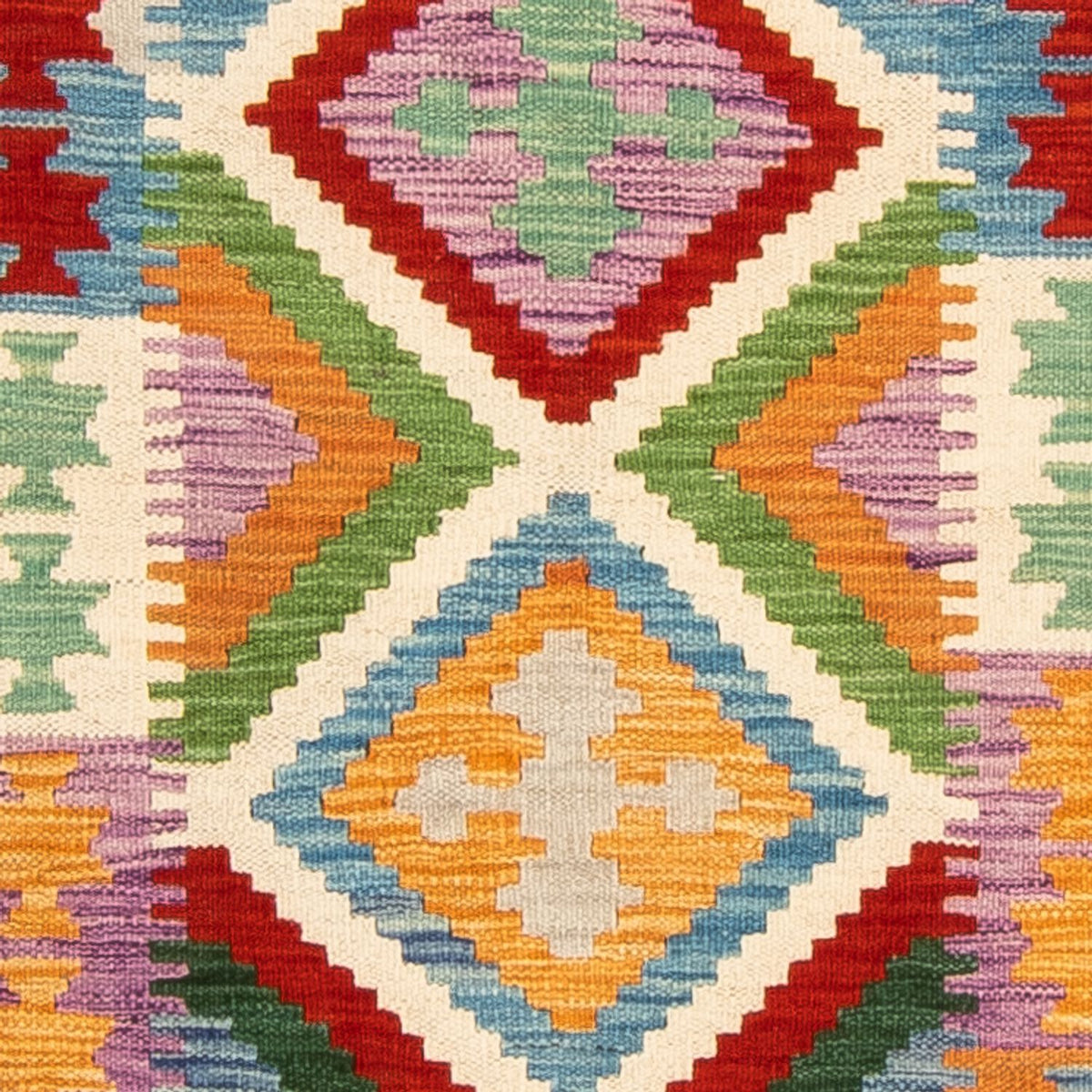 Läufer Kelim - Splash - 292 x 80 cm - mehrfarbig