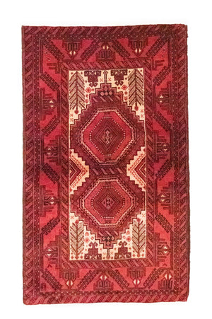 Belutsch Teppich 178 x 103 cm - rot