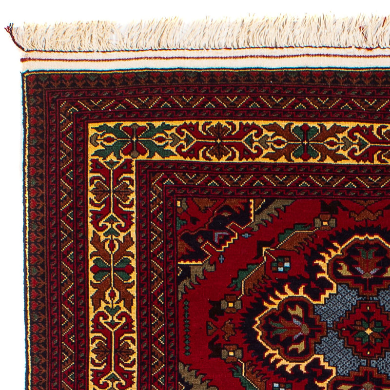 Afghan Teppich 145 x 93 cm - dunkelrot