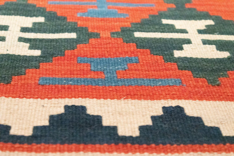 Kelim Teppich - Splash 197 x 62 cm - rot