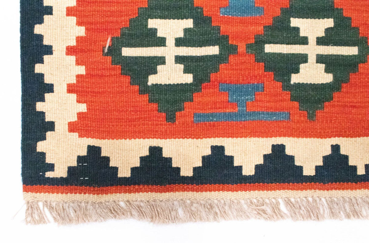 Kelim Teppich - Splash 197 x 62 cm - rot