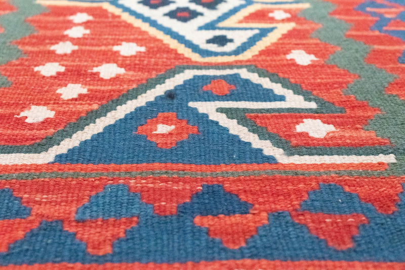 Kelim Teppich - Splash 194 x 64 cm - rot