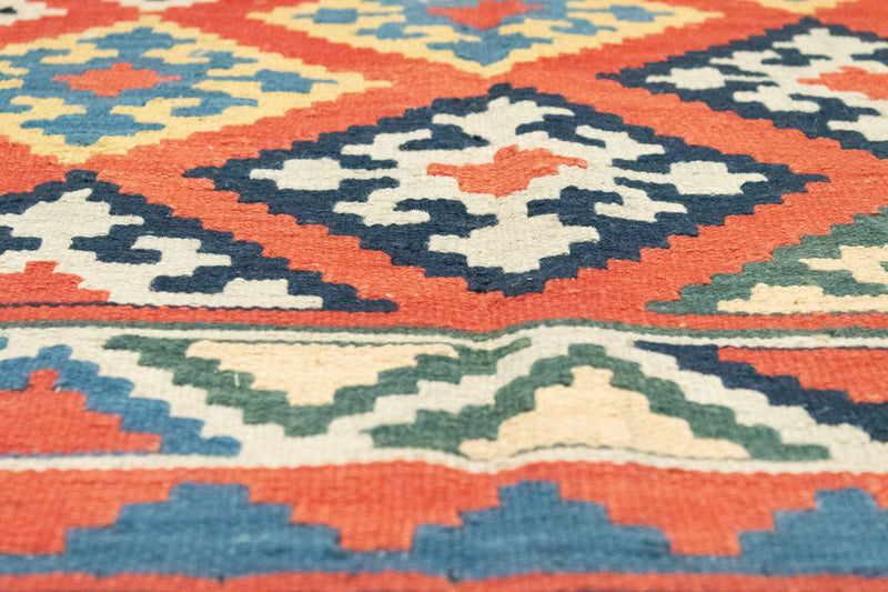 Kelim Teppich - Splash 212 x 148 cm - rot