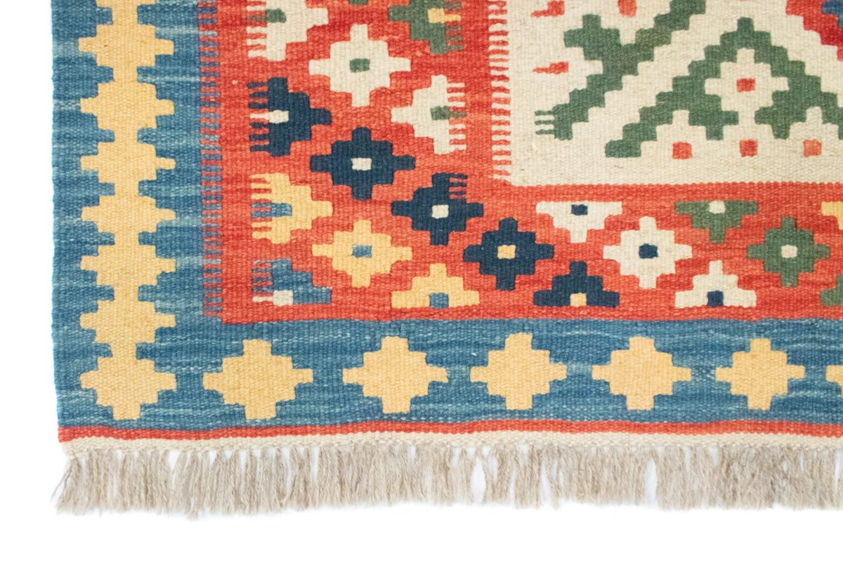 Kelim Teppich - Splash 202 x 153 cm - beige