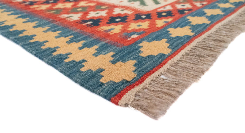 Kelim Teppich - Splash 202 x 153 cm - beige