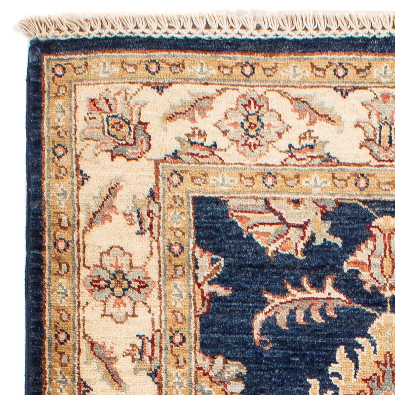 Ziegler Teppich 124 x 79 cm - dunkelblau