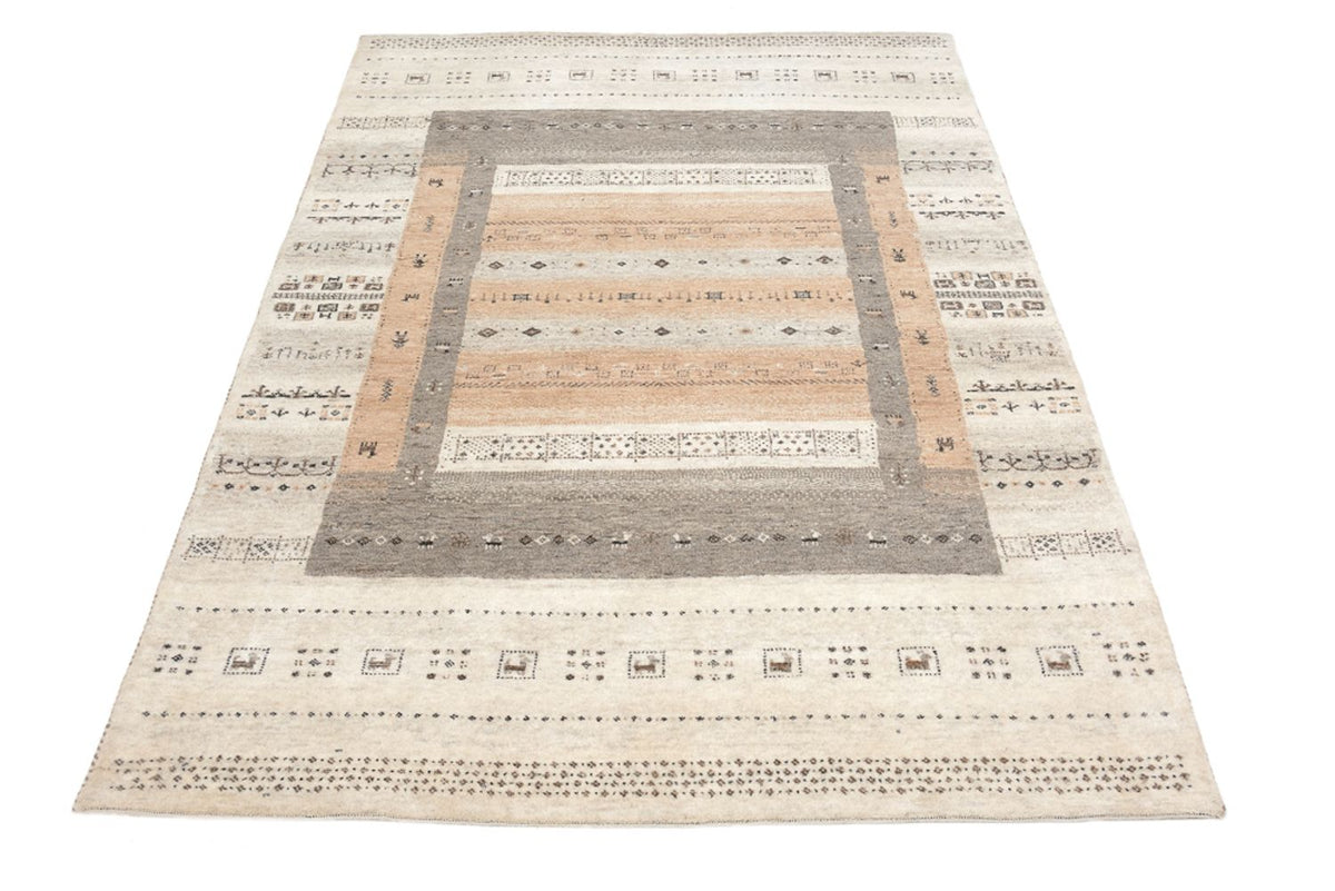 Gabbeh Teppich - Loribaft Indus - 299 x 205 cm - dunkelbeige