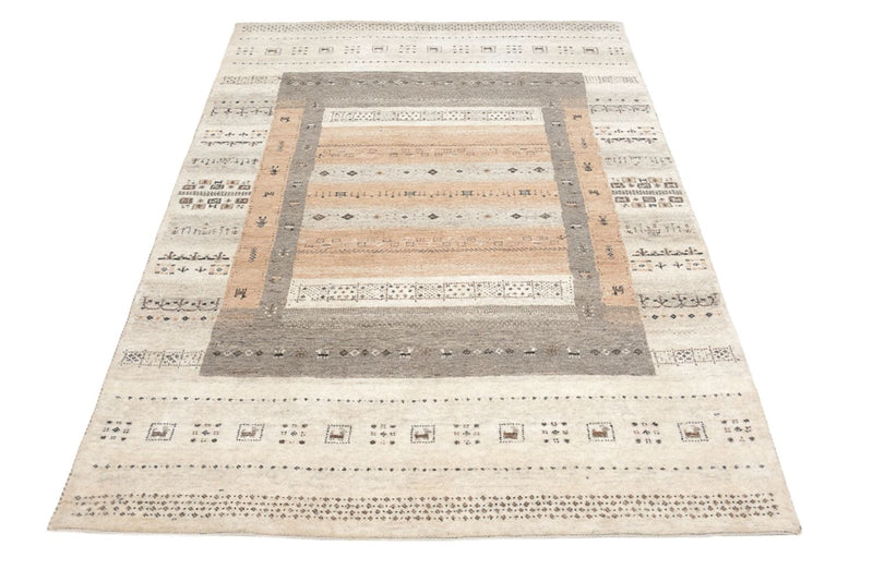 Gabbeh Teppich - Loribaft Indus - 299 x 205 cm - dunkelbeige