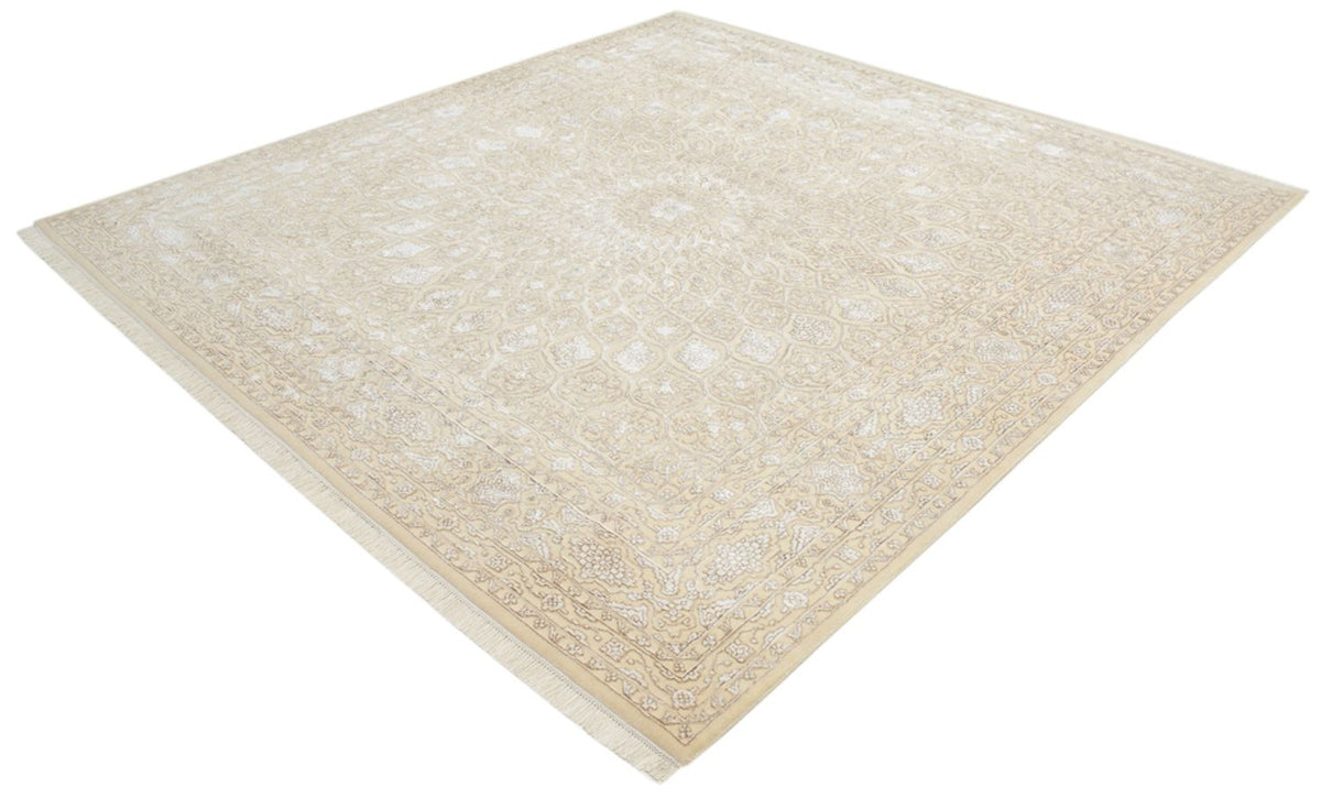 Orientteppich quadratisch - 246 x 245 cm - dunkelbeige