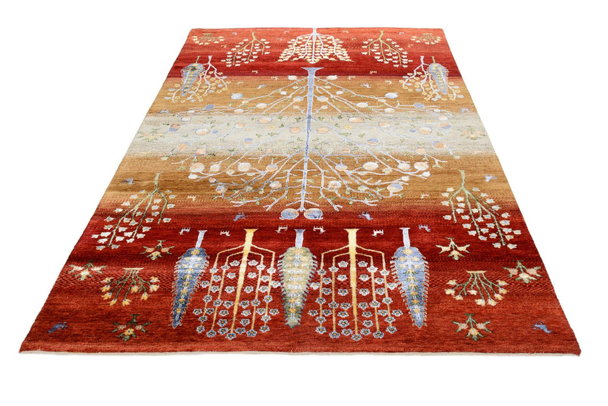 Gabbeh Teppich - Loribaft Indus - 242 x 177 cm - mehrfarbig