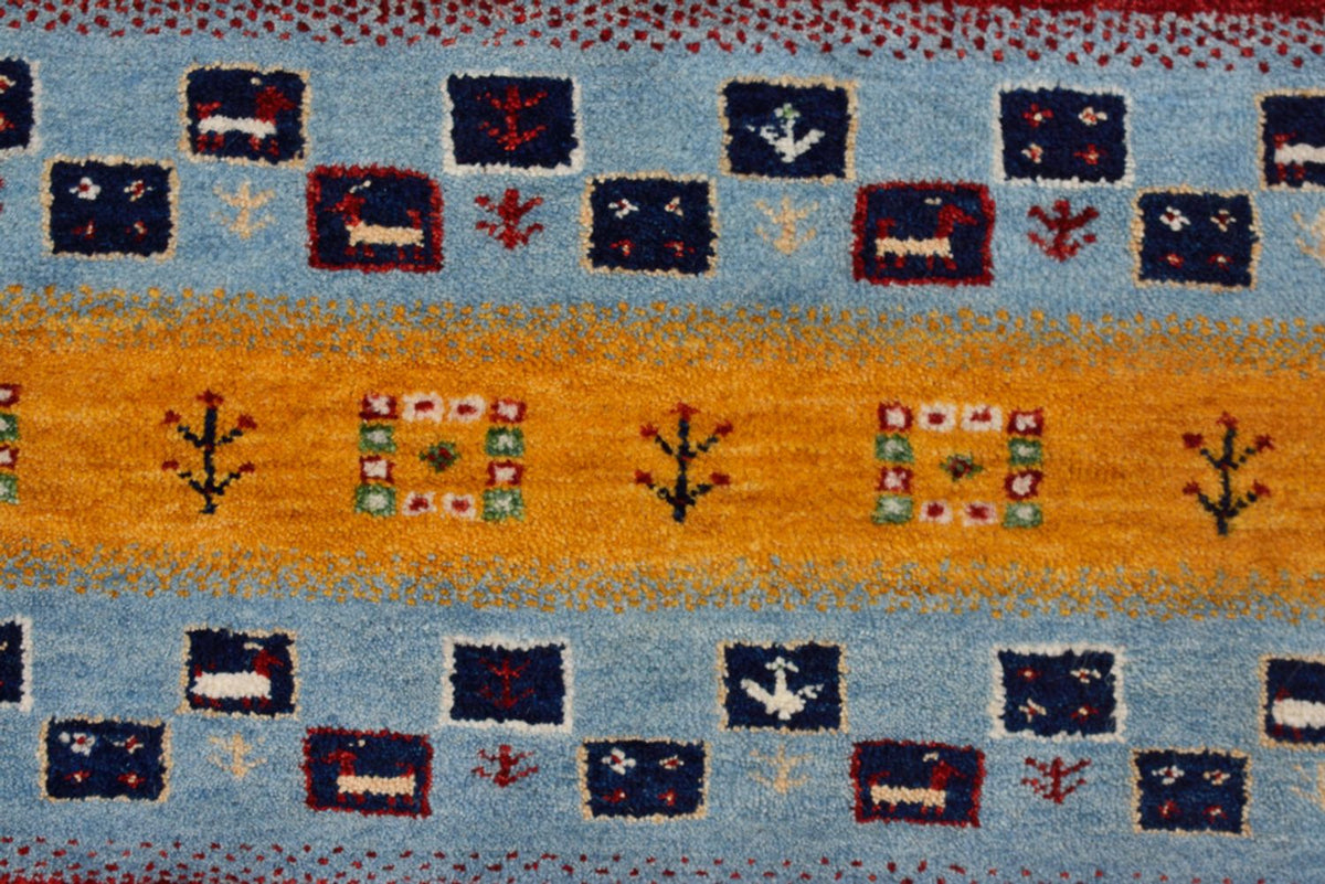 Gabbeh Teppich - Loribaft Indus - 298 x 249 cm - hellbeige