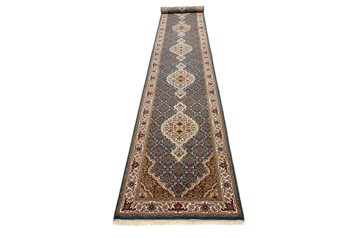 Läufer Orient - Täbriz - 454 x 79 cm - dunkelblau