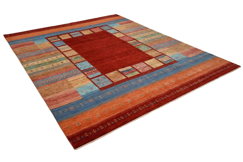 Gabbeh Teppich - Loribaft Indus - 302 x 253 cm - rot