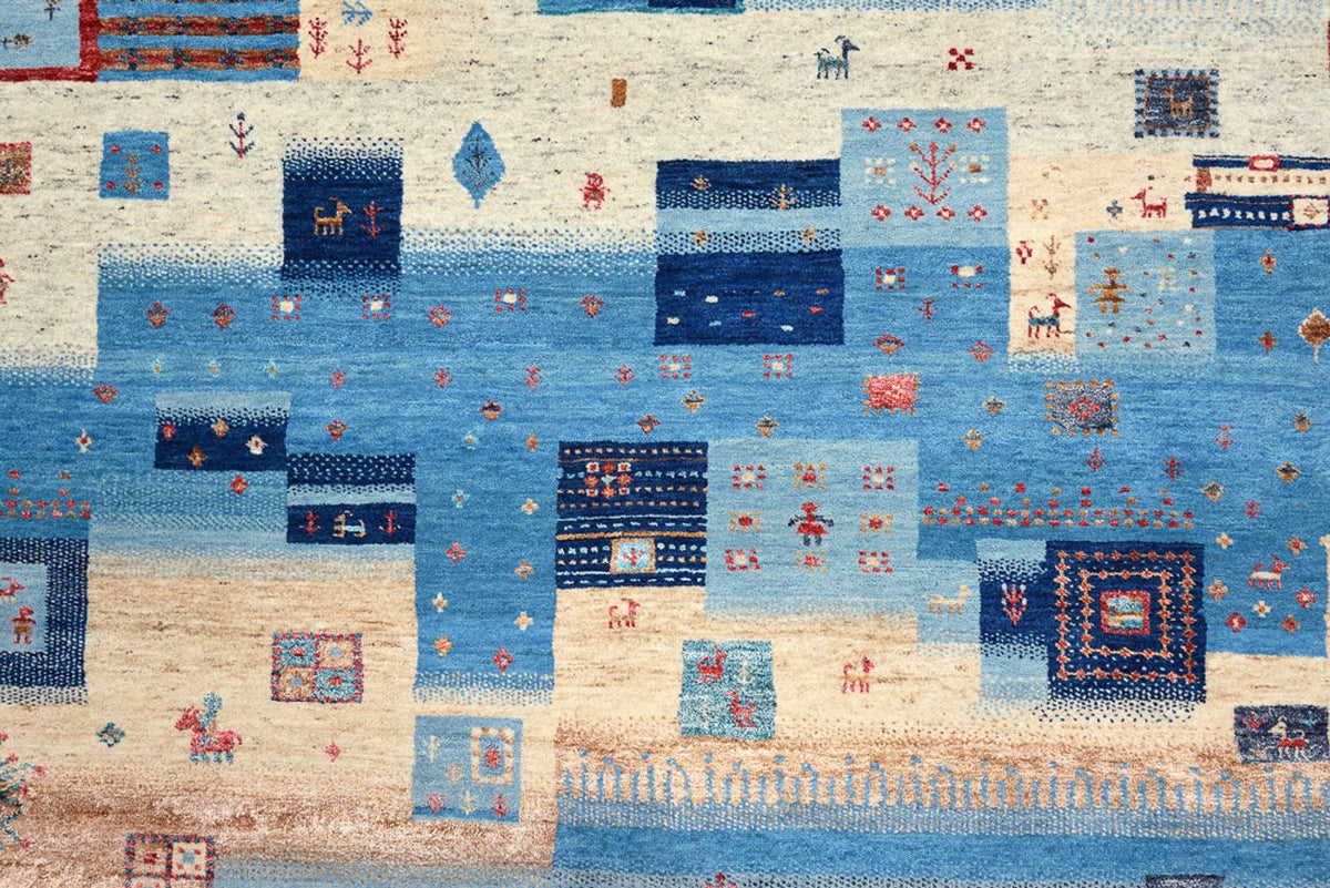 Gabbeh Teppich - Loribaft Indus - 239 x 177 cm - mehrfarbig