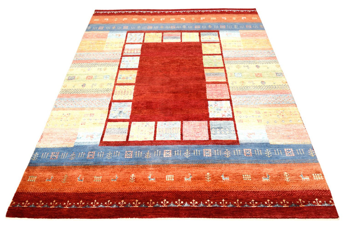 Gabbeh Teppich - Loribaft Indus - 199 x 153 cm - rot