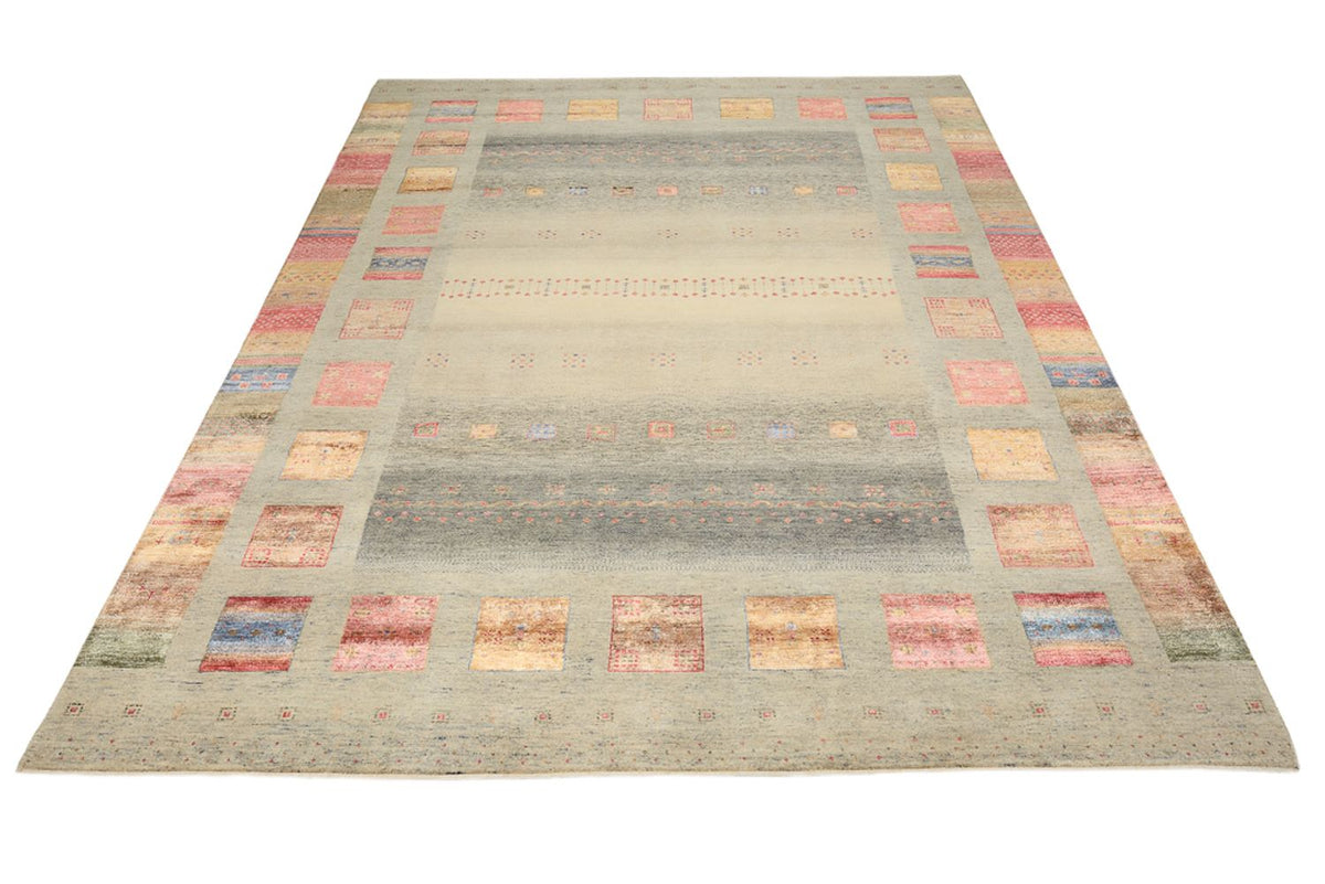 Gabbeh Teppich - Loribaft Indus - 336 x 250 cm - dunkelbeige