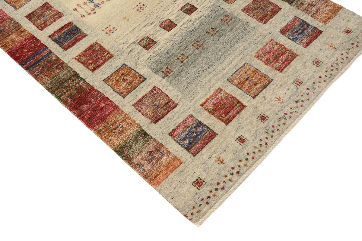 Läufer Gabbeh - Loribaft Indus - 306 x 84 cm - dunkelbeige