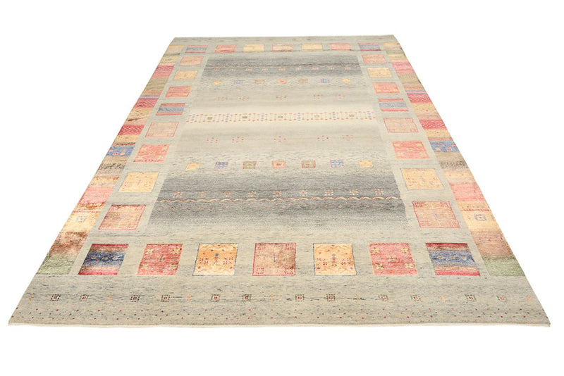 Gabbeh Teppich - Loribaft Indus - 301 x 207 cm - dunkelbeige