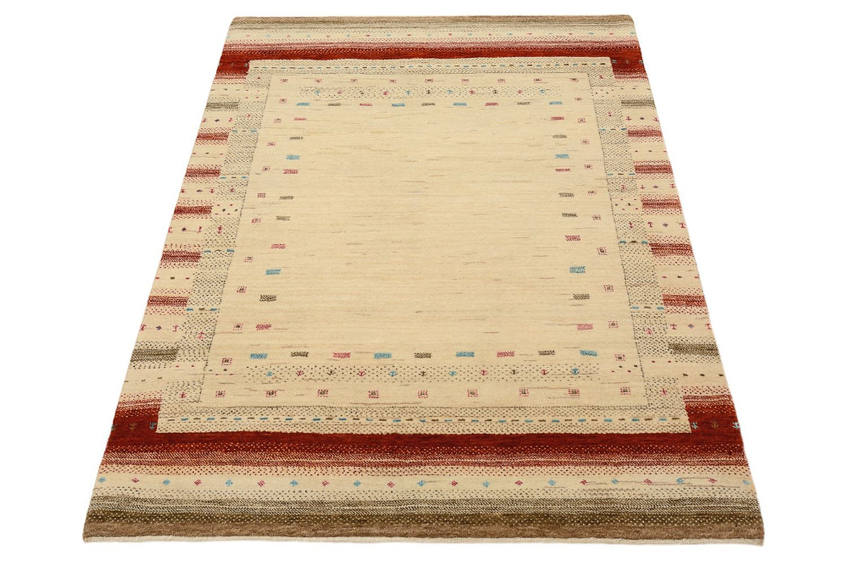 Gabbeh Teppich - Loribaft Indus - 152 x 106 cm - hellbeige