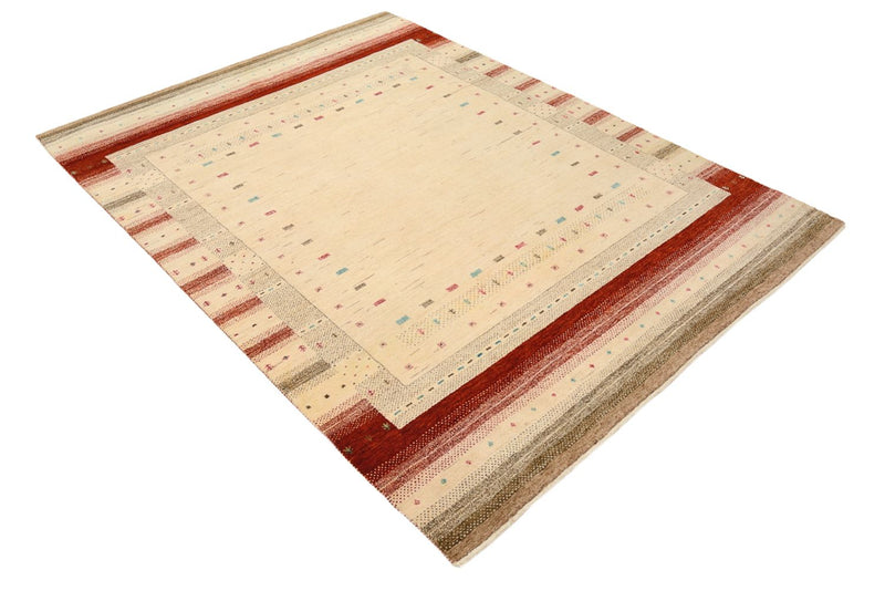Gabbeh Teppich - Loribaft Indus - 206 x 156 cm - hellbeige