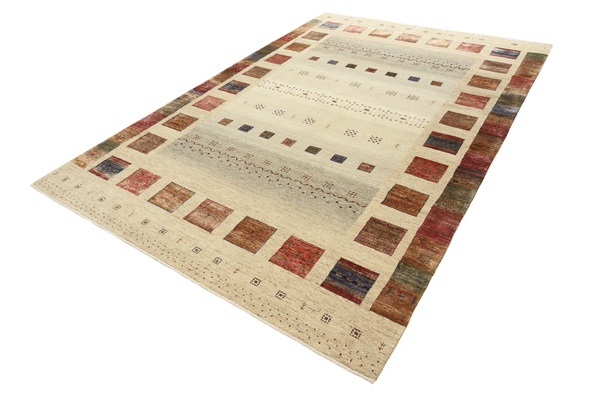 Gabbeh Teppich - Loribaft Indus - 306 x 205 cm - hellbeige