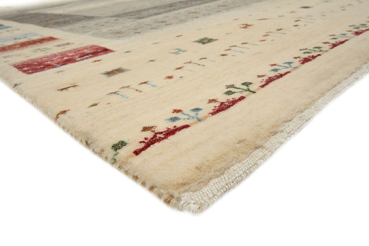 Gabbeh Teppich - Loribaft Indus - 244 x 177 cm - hellbeige