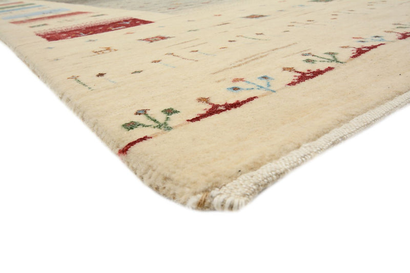 Gabbeh Teppich - Loribaft Indus - 304 x 251 cm - hellbeige