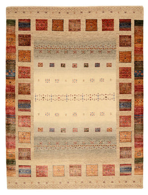 Gabbeh Teppich - Loribaft Indus - 204 x 156 cm - mehrfarbig