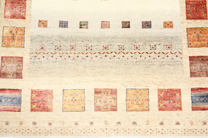 Gabbeh Teppich - Loribaft Indus - 204 x 156 cm - mehrfarbig