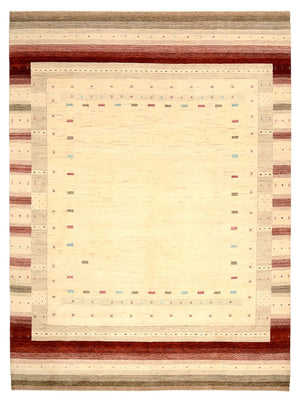 Gabbeh Teppich - Loribaft Indus - 342 x 254 cm - hellbeige