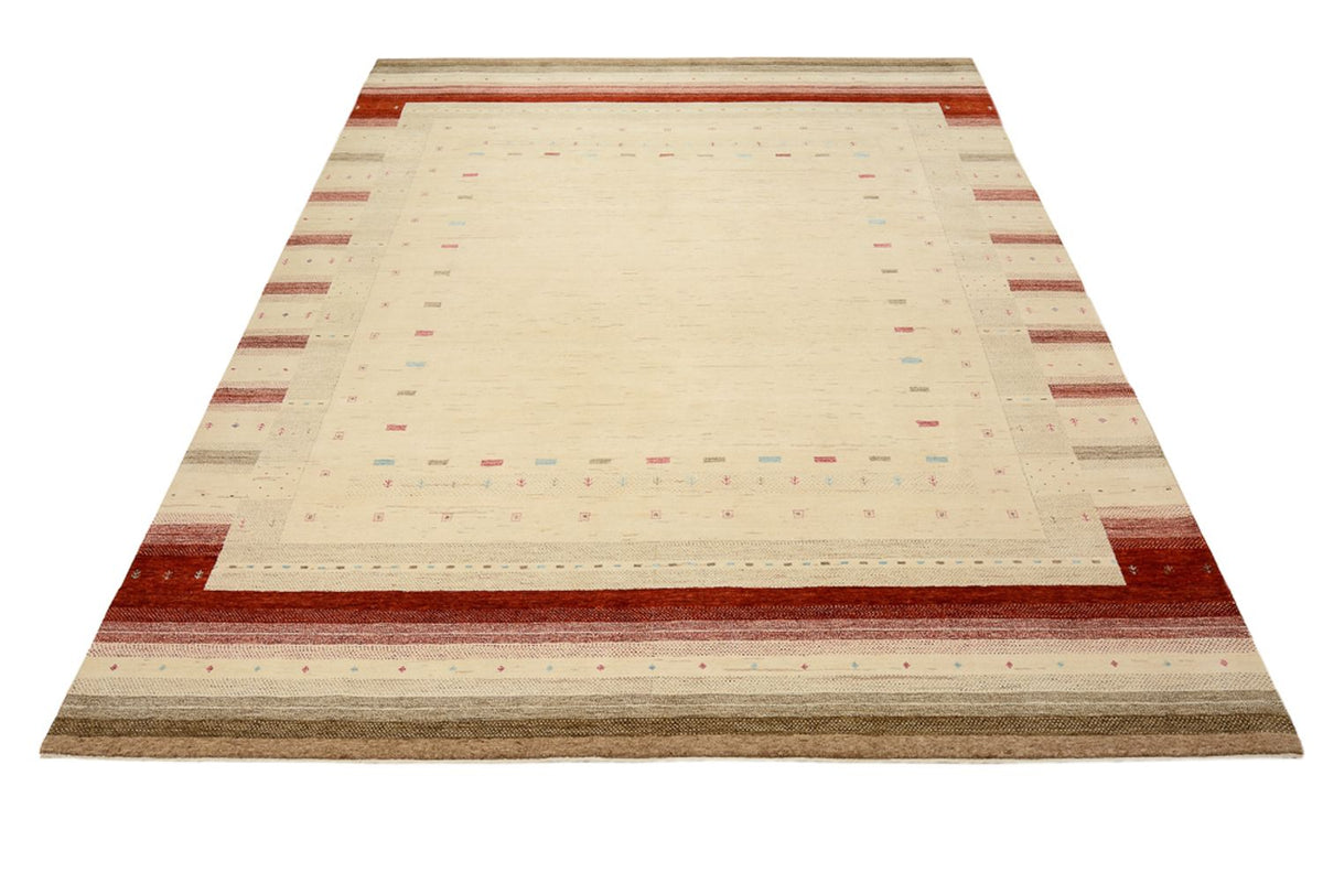 Gabbeh Teppich - Loribaft Indus - 319 x 251 cm - hellbeige
