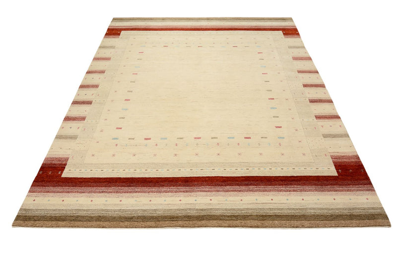Gabbeh Teppich - Loribaft Indus - 319 x 251 cm - hellbeige