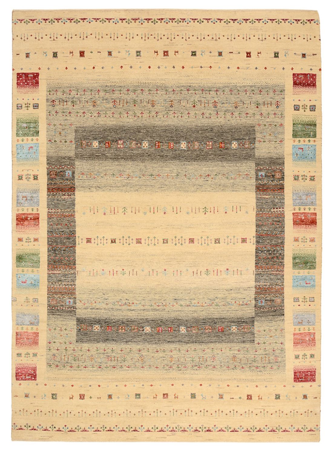 Gabbeh Teppich - Loribaft Indus - 243 x 171 cm - mehrfarbig