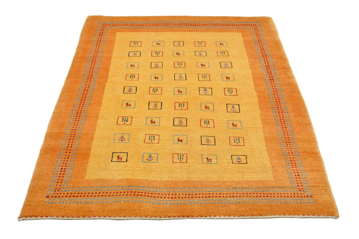 Gabbeh Teppich - Loribaft Perser 170 x 114 cm - gelb