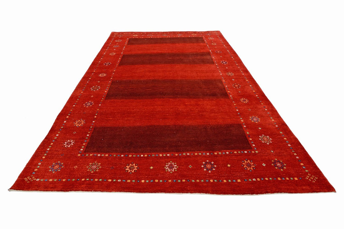 Gabbeh Teppich - Loribaft Perser 332 x 230 cm - rot