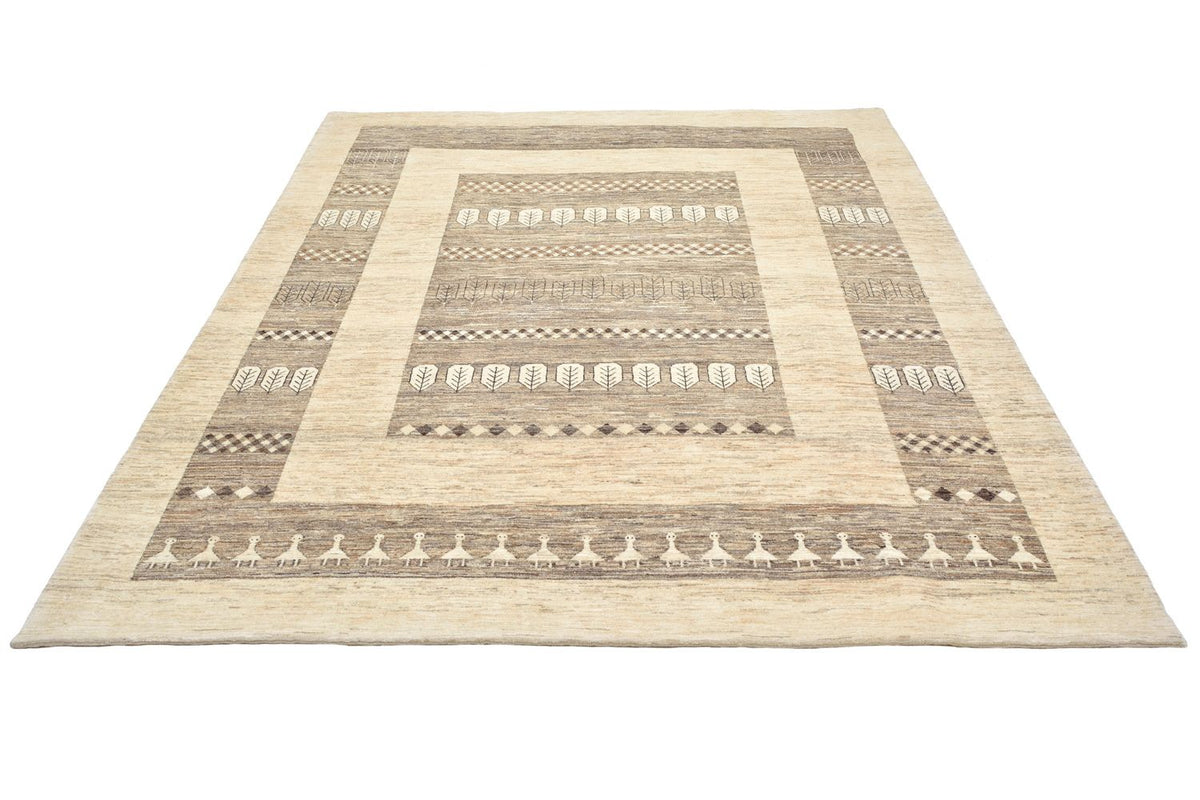 Gabbeh Teppich - Loribaft Perser 253 x 203 cm - sand
