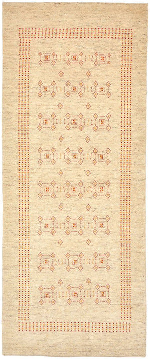 Gabbeh Teppich - Loribaft Perser 195 x 79 cm - beige
