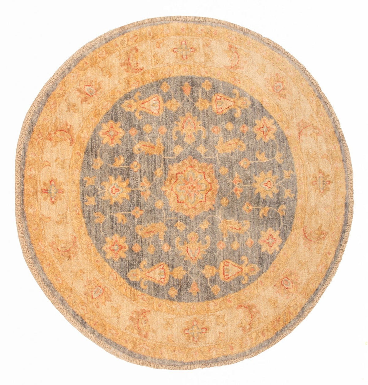 Ziegler Teppich rund  - 97 x 101 cm - hellbeige