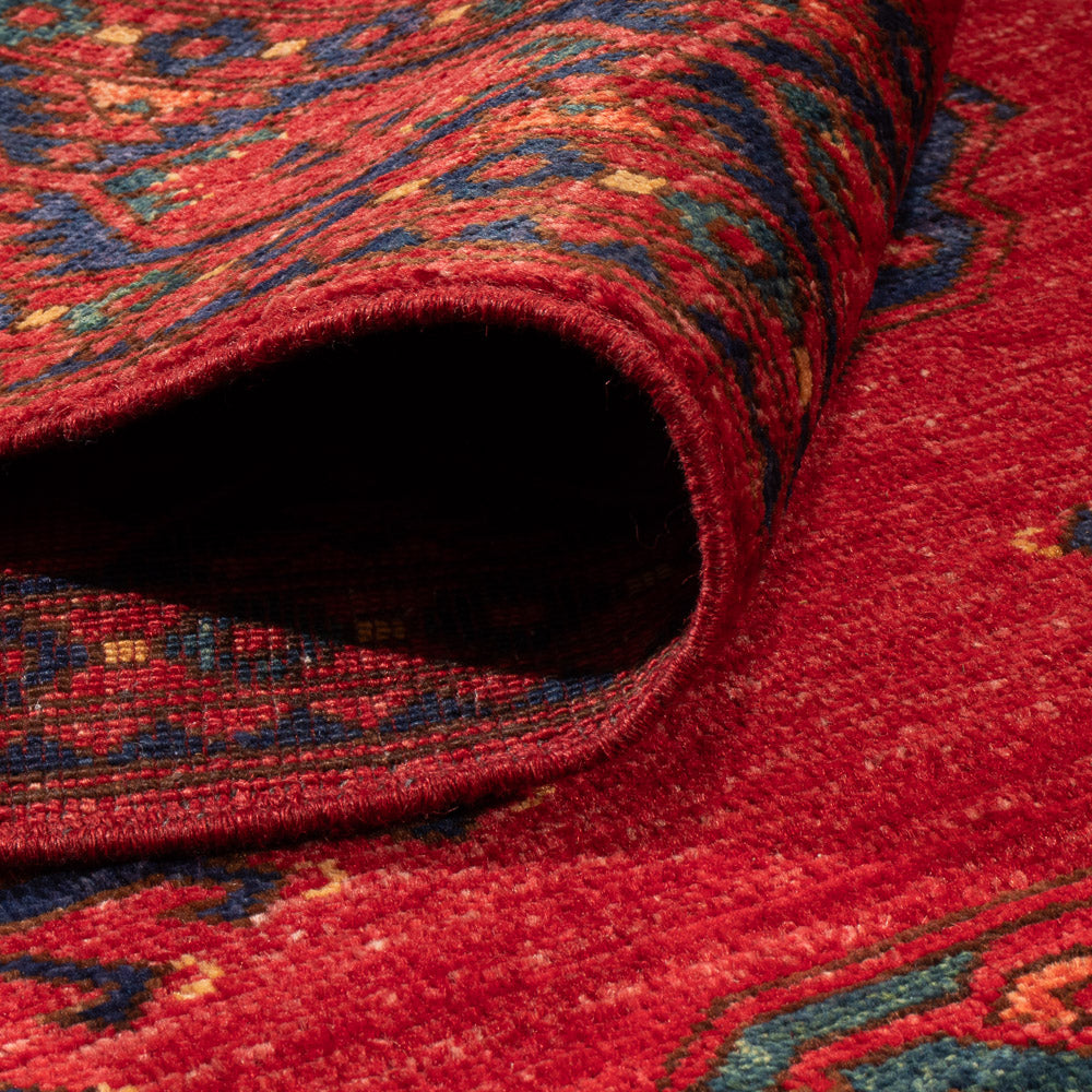 Afghan Teppich - Kunduz - 205 x 153 cm - rot