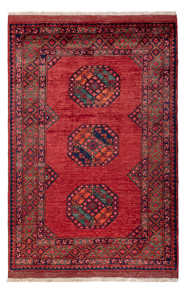 Afghan Teppich - 186 x 123 cm - rot