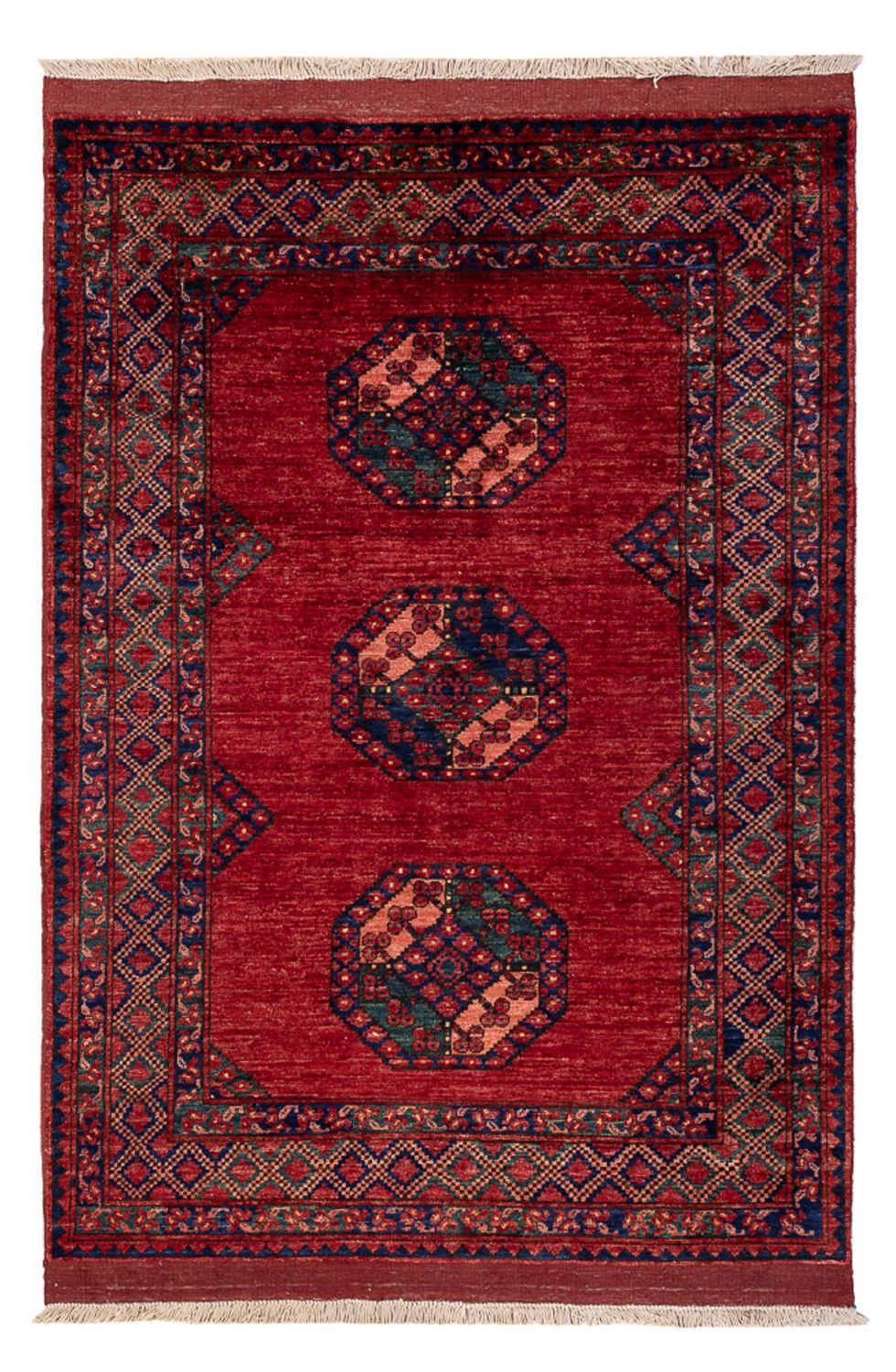Afghan Teppich - 179 x 124 cm - rot