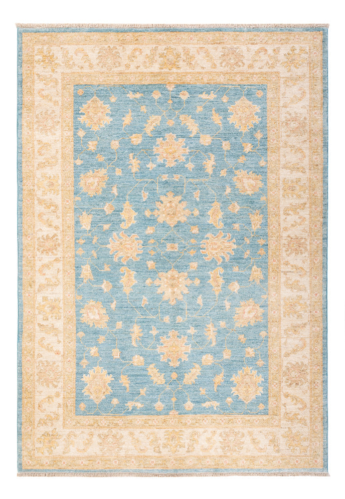 Ziegler Teppich - 177 x 122 cm - seeblau