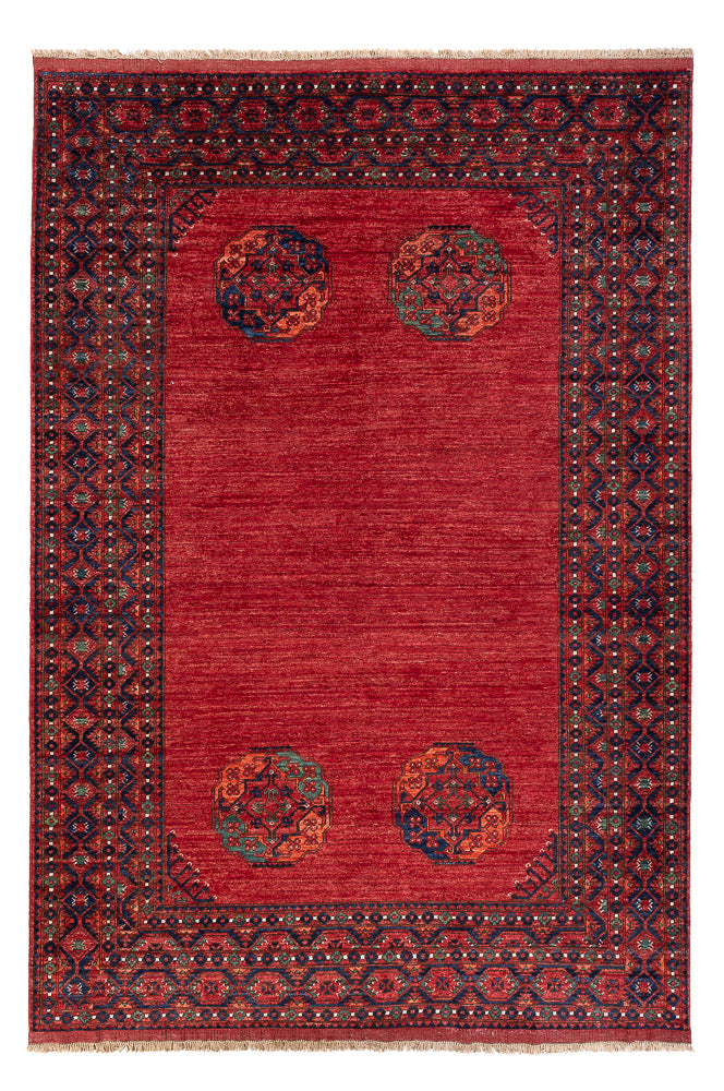 Afghan Teppich - Kunduz - 294 x 203 cm - rot