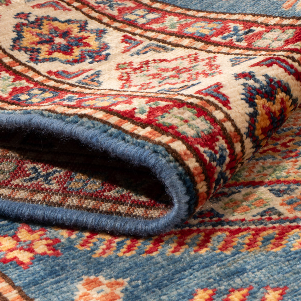 Läufer Ziegler - Kazak - 252 x 75 cm - blau